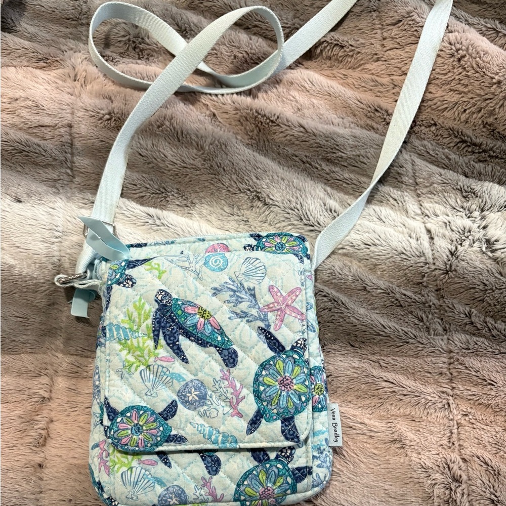 Vera Bradley Sea Life Crossbody Bag - Blue and White
